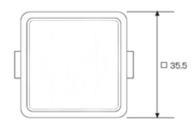 Push Button RP42, Red, without Plate ELMI